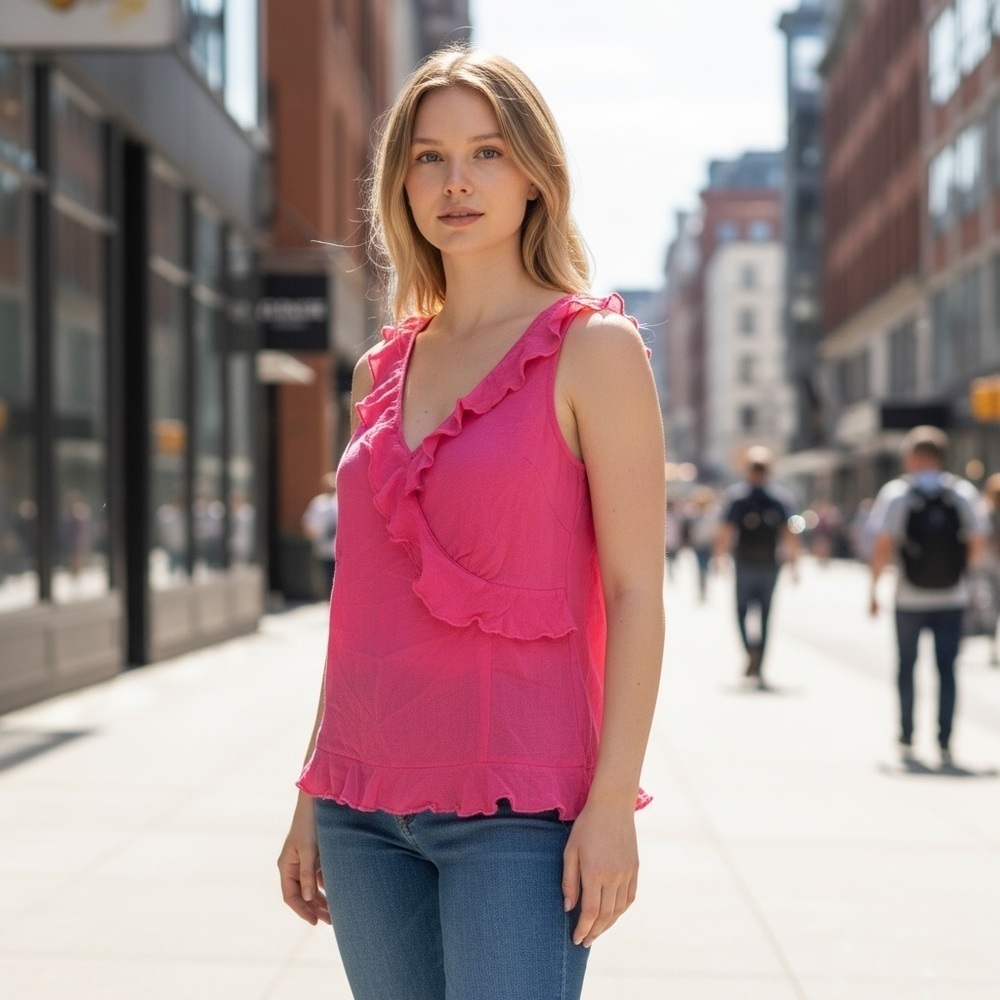 Isaac Mizrahi for Target Pink 100% Silk Top